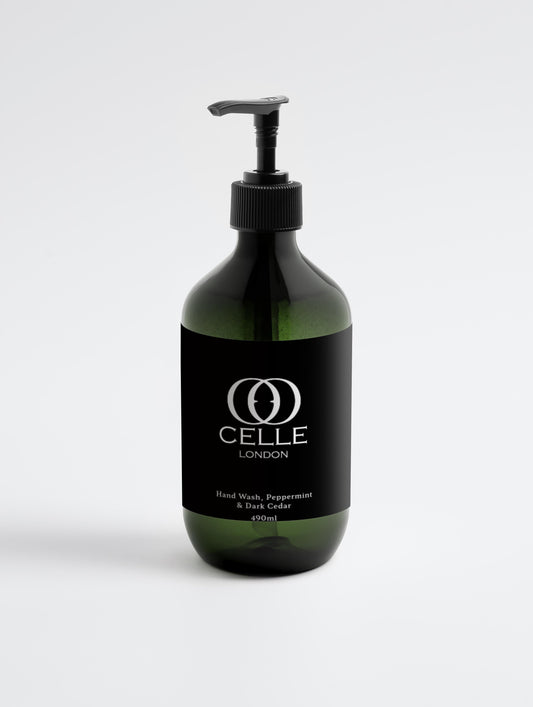 Hand Wash, Peppermint & Dark Cedar – Invigorating Hand Wash with a Fresh Herbal Scent